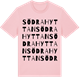 Pink Cotton t-shirt med Södra Hyttan ordlek t-shirt
