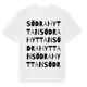White t-shirt med Södra Hyttan ordlek t-shirt