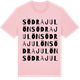 Pink Cotton t-shirt med Södra Julön ordlek t-shirt