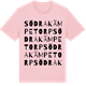 Pink Cotton t-shirt med Södra Kämpetorp ordlek t-shirt
