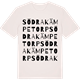 Vintage White t-shirt med Södra Kämpetorp ordlek t-shirt
