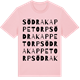 Pink Cotton t-shirt med Södra Kappetorp ordlek t-shirt