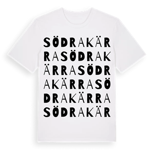 Södra Kärra ordlek t-shirt – ekologisk bomull t-shirt från Pinshirt