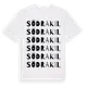 White t-shirt med Södra Kil ordlek t-shirt