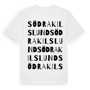 Södra Kilslund ordlek t-shirt – ekologisk bomull t-shirt från Pinshirt