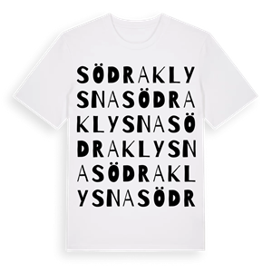 Södra Klysna ordlek t-shirt – ekologisk bomull t-shirt från Pinshirt