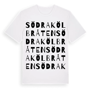 Södra Kölbråten ordlek t-shirt – ekologisk bomull t-shirt från Pinshirt