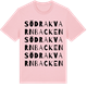 Pink Cotton t-shirt med Södra Kvarnbacken ordlek t-shirt