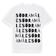 White t-shirt med Södra Måle ordlek t-shirt
