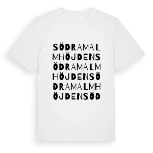 Södra Malmhöjden ordlek t-shirt – ekologisk bomull t-shirt från PinShirt