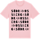 Pink Cotton t-shirt med Södra Mossberga ordlek t-shirt