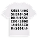 White t-shirt med Södra Mossberga ordlek t-shirt