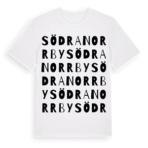 Södra Norrby ordlek t-shirt – ekologisk bomull t-shirt från Pinshirt