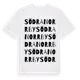 White t-shirt med Södra Norrby ordlek t-shirt
