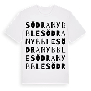 Södra Nybble ordlek t-shirt – ekologisk bomull t-shirt från Pinshirt