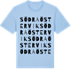 Blue Soul t-shirt med Södra Östervik ordlek t-shirt