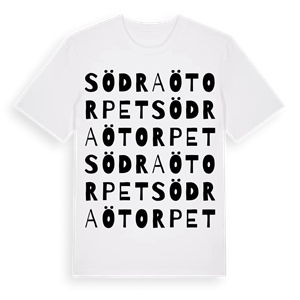 Södra Ötorpet ordlek t-shirt – ekologisk bomull t-shirt från Pinshirt
