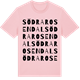 Pink Cotton t-shirt med Södra Rosendal ordlek t-shirt