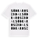 Södra Rosendal ordlek t-shirt
