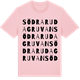 Pink Cotton t-shirt med Södra Rudagruvan ordlek t-shirt