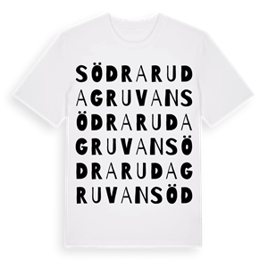 Södra Rudagruvan ordlek t-shirt – ekologisk bomull t-shirt från Pinshirt