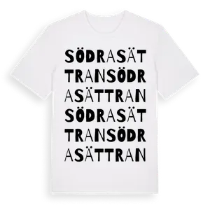 Södra Sättran ordlek t-shirt – ekologisk bomull t-shirt från Pinshirt