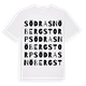 White t-shirt med Södra Snöbergstorp ordlek t-shirt