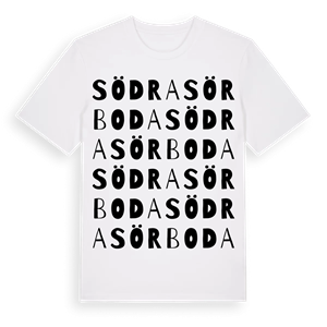 Södra Sörboda ordlek t-shirt – ekologisk bomull t-shirt från Pinshirt