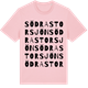 Pink Cotton t-shirt med Södra Storsjön ordlek t-shirt