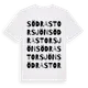 White t-shirt med Södra Storsjön ordlek t-shirt