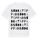 White t-shirt med Södra Täppan ordlek t-shirt