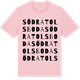 Pink Cotton t-shirt med Södra Tolsboda ordlek t-shirt
