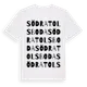 White t-shirt med Södra Tolsboda ordlek t-shirt