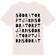 Vintage White t-shirt med Södra Torptjärn ordlek t-shirt