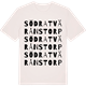 Vintage White t-shirt med Södra Tvärånstorp ordlek t-shirt