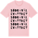 Pink Cotton t-shirt med Södra Välevattnet ordlek t-shirt