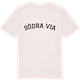 Vintage White t-shirt med Södra Via böjd t-shirt