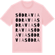 Pink Cotton t-shirt med Södra Via ordlek t-shirt