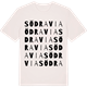Vintage White t-shirt med Södra Via ordlek t-shirt