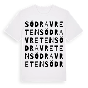 Södra Vreten ordlek t-shirt – ekologisk bomull t-shirt från Pinshirt