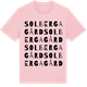 Pink Cotton t-shirt med Solberga gård ordlek t-shirt