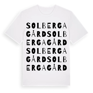 Solberga gård ordlek t-shirt – ekologisk bomull t-shirt från Pinshirt