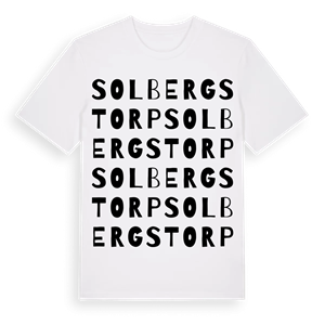 Solbergstorp ordlek t-shirt – ekologisk bomull t-shirt från Pinshirt