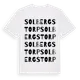 White t-shirt med Solbergstorp ordlek t-shirt