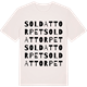 Vintage White t-shirt med Soldattorpet ordlek t-shirt