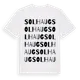 White t-shirt med Solhaug ordlek t-shirt