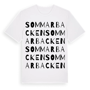 Sommarbacken ordlek t-shirt – ekologisk bomull t-shirt från Pinshirt