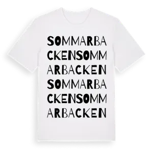 Sommarbacken ordlek t-shirt – ekologisk bomull t-shirt från Pinshirt