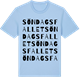 Blue Soul t-shirt med Söndagsfallet ordlek t-shirt