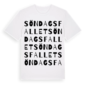 Söndagsfallet ordlek t-shirt – ekologisk bomull t-shirt från Pinshirt